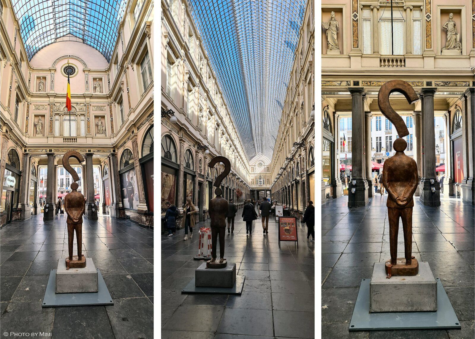 On a donc traversé les Galeries, maintenant direction, le Sablon ;O)