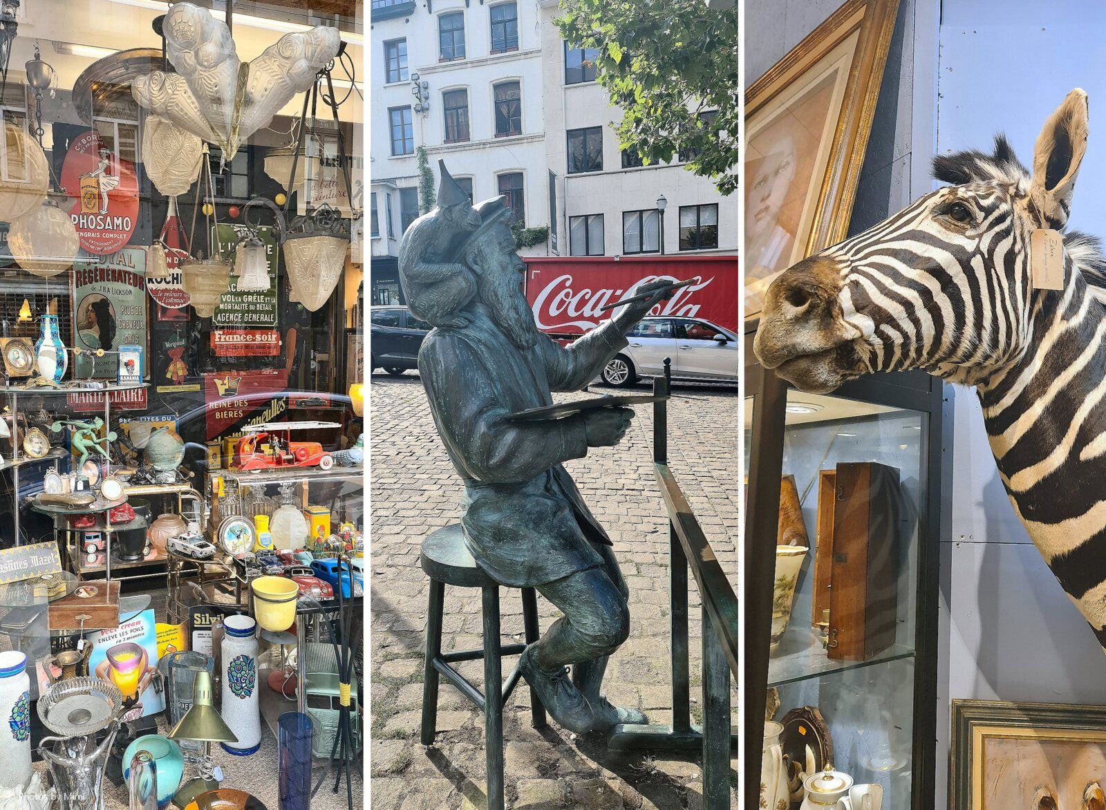 Dans un bazar, on a croisé un peintre et un drôle de zèbre ..